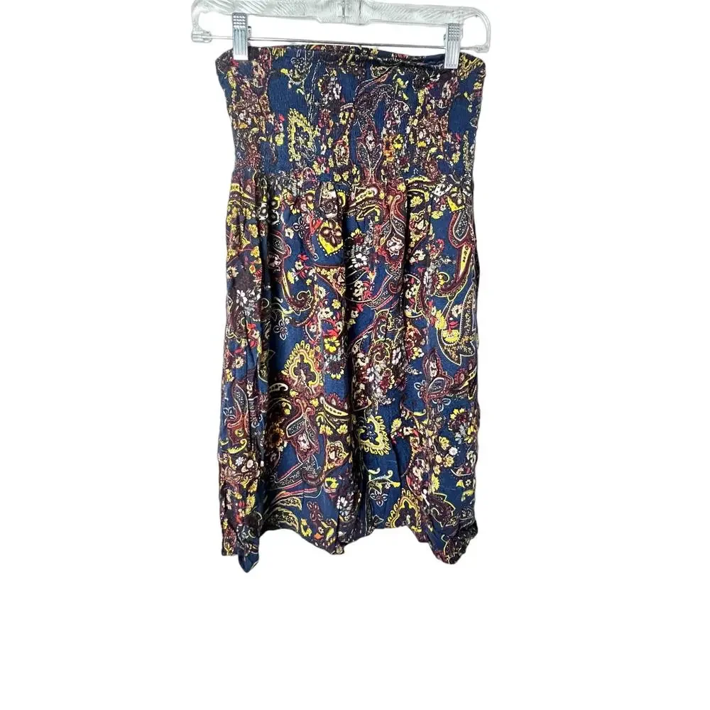 Justify Women's Strapless Floral Print Beach Cover Up Style Dress Sz M - Picture 1 of 11